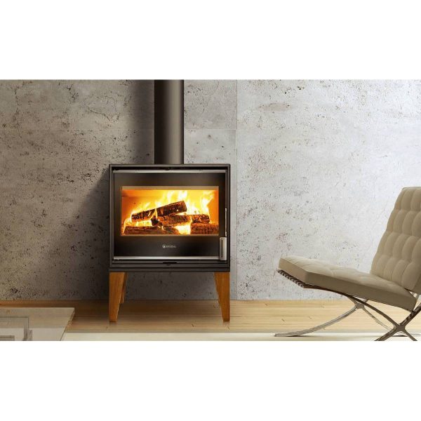 Stufa legna Caminetti Montegrappa NYMPHE 8kW acciaio convezione naturale vintage - immagine 4