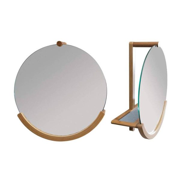 CIPI Specchio ORDINA MIRROR cornice bamboo listellare mensola nascosta sul retro