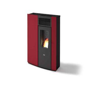 Stufa pellet Eva Calòr SLIM PERLA 7,5kW ad aria ventilata in acciaio verniciato