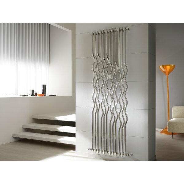 Radiatore Cordivari Design INOX STYLE RIO varianti V1-V2 inox lucido 2000x671mm - immagine 2