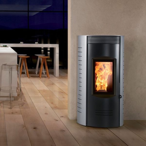 Stufa a pellet Montegrappa RONDE + NPS10 EVO 9 kW ventilata acciaio | Quaranta Store - immagine 3