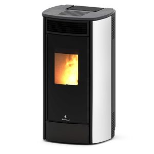 Stufa a pellet canalizzata Ravelli SPHERE C 12kW STEEL in acciaio top in ghisa
