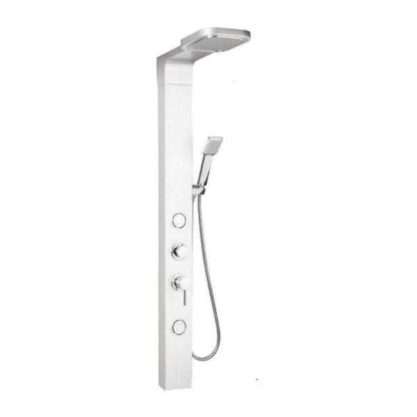 METAFORM AQUALINE Colonna Doccia Multifunzione STAR in alluminio e ABS silver