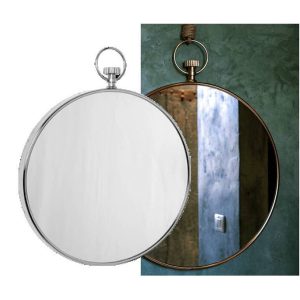 CIPI TIC TAC SPECCHIO tondo Ø 60cm in alluminio decorazione orologio da taschino