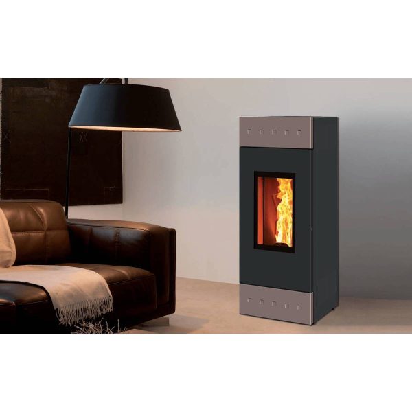 Stufa a pellet Montegrappa TILE + NPS7 EVO 6,4 kW ventilata in maiolica | Quaranta Store - immagine 7