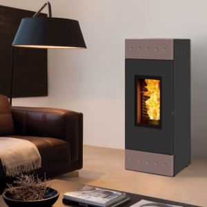 Stufa a pellet ermetica ventilata con ventilazione SMART Caminetti Montegrappa TILE NES10 EVO | Quaranta Store