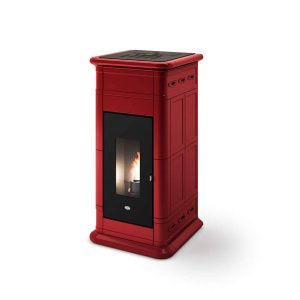 Stufa pellet Idro Eva Calòr VENERE 17kW ad aria ventilata rivestita in maiolica