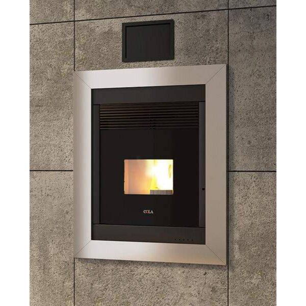 Inserto pellet Idro Anselmo Cola TERMOFIRE L 23kW estraibile riscaldamento acqua
