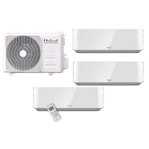 Climatizz. Multisplit UNICAL R32 XMX3 21HE+3 U.I. KMUN 10HI/13HI a parete