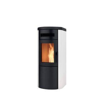 Stufa a pellet ventilata Ravelli DUAL 9 9kW in acciaio verniciato
