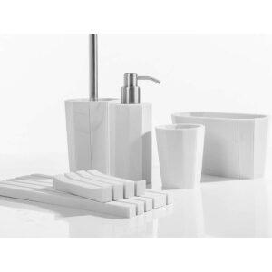 CIPI Set FEELGOOD da 5 pezzi resina bianca, solido, leggero, linee essenziali