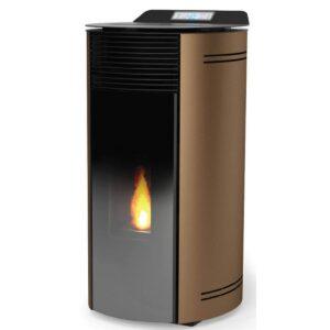 Stufa a pellet ventilata LAMINOX JESSICA 7 AIR 7kW in acciaio e vetro oscurato