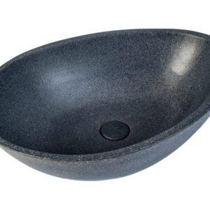 CIPI NEW SODO lavandino in BLUE SAND STONE a basso spessore forma ½ uovo