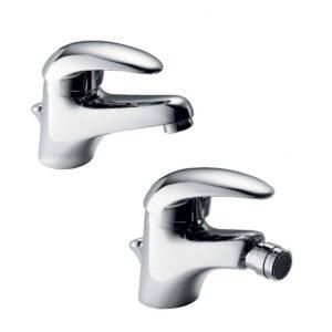 Set miscelatori GABOLI LUIGI Oasis 2020 Lavabo + 2040 Bidet cromo – Leva chiusa o aperta | Quaranta Store
