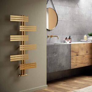 Radiatore Cordivari Design INOX STYLE BABYLA GOLD finitura lucido dorato 650x600mm