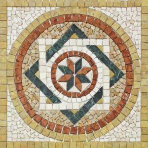 Rosone Palladiana in marmo tranciato su rete 66x66 cm | Quaranta Store
