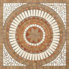 Rosoni rosone mosaico in marmo su rete per interni esterni 66x66 SAHARA NOCE