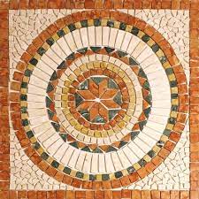 Rosoni rosone mosaico in marmo su rete per interni esterni 66x66 SAHARA ROSSO