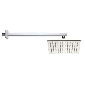 Soffione doccia 30x30 acciaio inox304 getti siliconici anticalcare+attacco 22x22