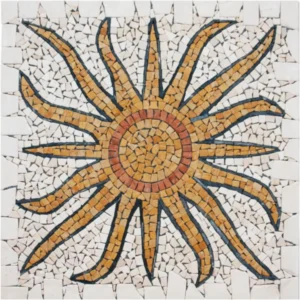 Rosone STON SOLE 66x66 cm in pietra naturale assemblato