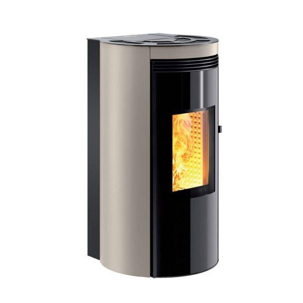 Stufa pellet Caminetti Montegrappa BITTA MX16 14kW ERMETICA canalizzata acciaio