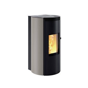 Termostufa pellet Caminetti Montegrappa CUMA MW18 16kW ERMETICA ventilata acciaio