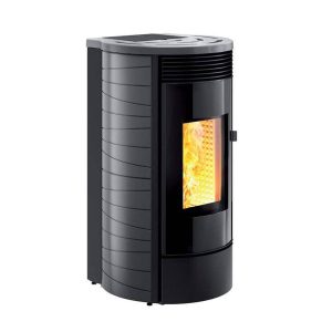 Termostufa pellet Caminetti Montegrappa GASSA MW14 13kW ERMETICA vent. maiolica