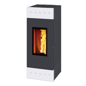 Stufa pellet ermetica Caminetti Montegrappa TILE NXS EVO 10kW canalizzata 3 ventilatori