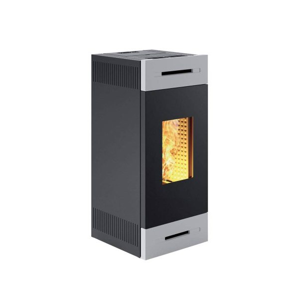 Stufa pellet Caminetti Montegrappa TILE MX16 14kW ERMETICA canalizzata maiolica
