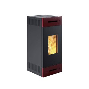 Termostufa pellet Caminetti Montegrappa TILE MW18 16kW ERMETICA ventil. maiolica