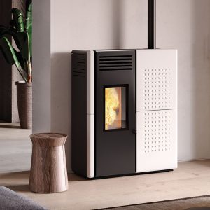 Stufa a pellet Caminetti Montegrappa FENDOR SXS12 12kW slim canalizzata – Ermetica e silenziosa | Quaranta Store