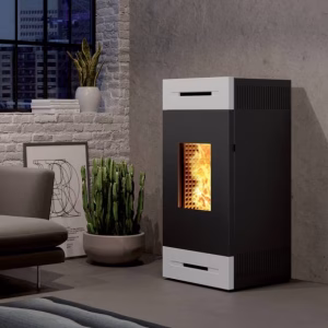 Termostufa a pellet Caminetti Montegrappa TILE MW26 Wi-Fi EP ermetica e ventilata