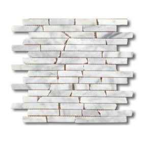 Mosaico in marmo su rete 30x30 Tetris cristal