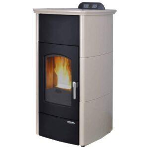 Termostufa a pellet Laminox TINA IDRO PRESTIGE 20kW rivestita in maiolica