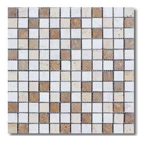 Mosaico in marmo su rete 30x30 Verona brown
