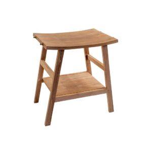 CIPI Consolle Zen XL mobile bagno teak naturale cerato piano curvo e 1 ripiano